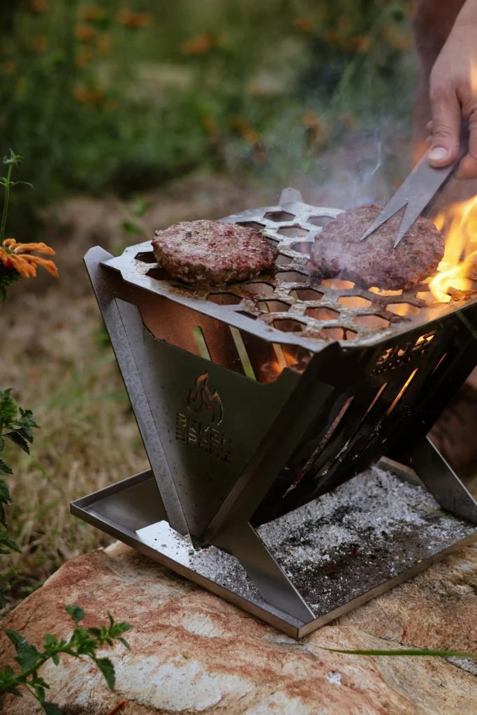 Big 5 compact braai South Africa biker braai stainless steel assembled