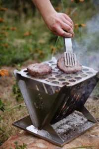 tool-free assembly compact braai interlocking panels Big 5 South Africa