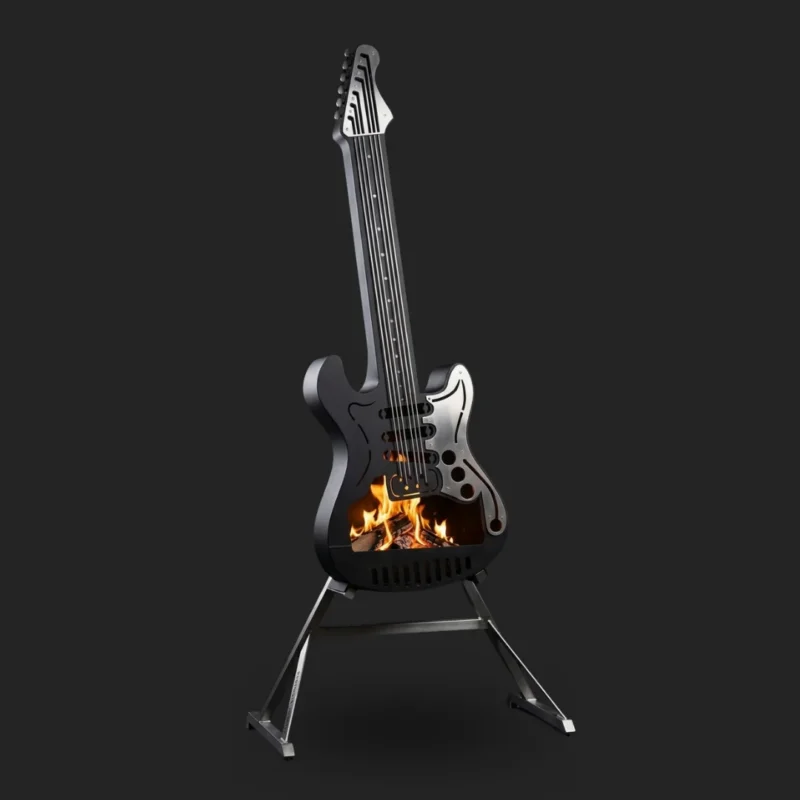 Guitar shaped fireplace by Big 5 Products. Nationwide delivery.